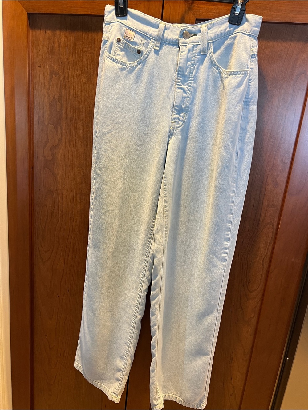 Indigo Tencel Hand Pale Blue Straight Leg Lyocell Jeans size 6